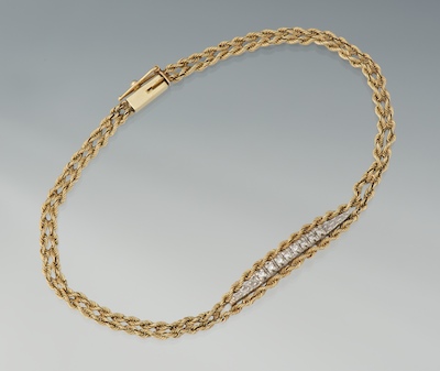 A Ladies Vintage Rope Design Gold 133551