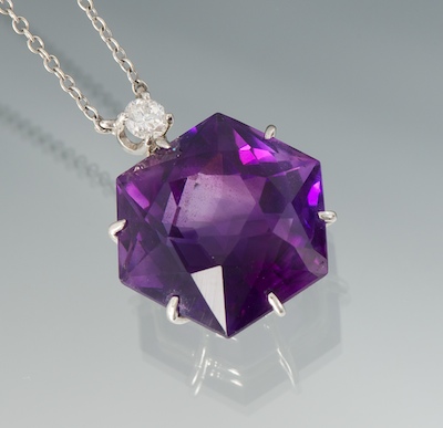 A Fine Amethyst and Diamond Necklace 133558