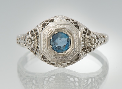 A Ladies Art Deco Filigree Ring 13357a