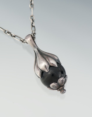 A Georg Jensen Silver and Onyx 13359c