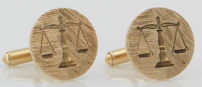 A Pair of 14k Gold Scales of Justice 1335c8