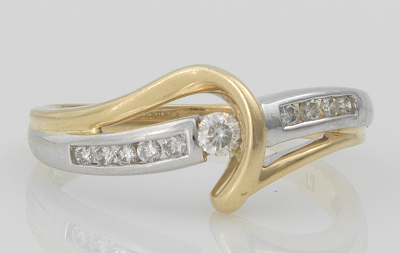 A Ladies Two Tone Gold and Diamond 1335d7