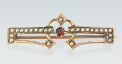 An Arts and Crafts Seed Pearl Brooch 1335de