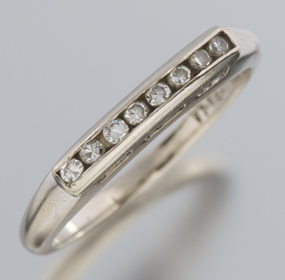 A Ladies' Diamond Band Stamped