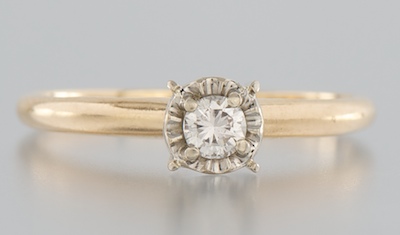 A Ladies' Diamond Engagement Ring