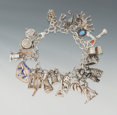 A Sterling Silver Charm Bracelet