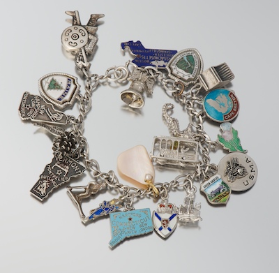 A Sterling Silver Charm Bracelet Sterling