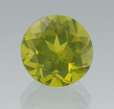 An Unmounted Peridot Round faceted