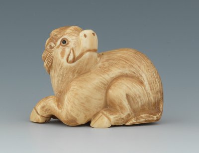 A Carved Ivory Nestuke of a Boar 133654