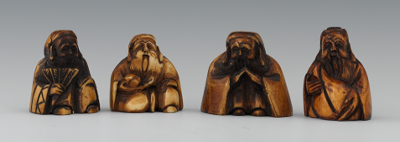 A Group of Four Carved Ivory Netsuke 133663