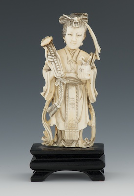 A Carved Ivory Immortal He Hsein 13367f