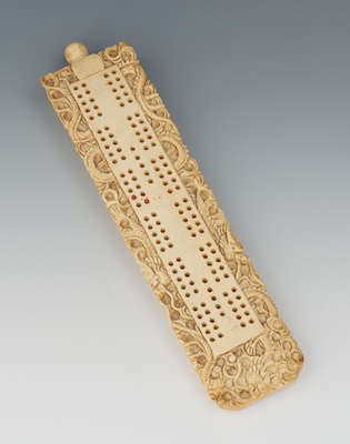 A Chinese Ivory Carved Cribbage 133680