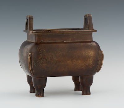 A Chinese Bronze Censer with Warm Dark