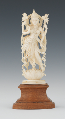 A Carved Ivory Dancing Shiva Figure 133684