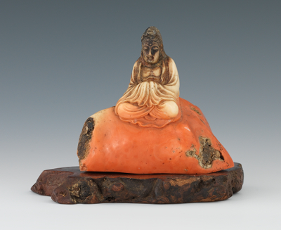 Unusual Carved Coral Buddha The