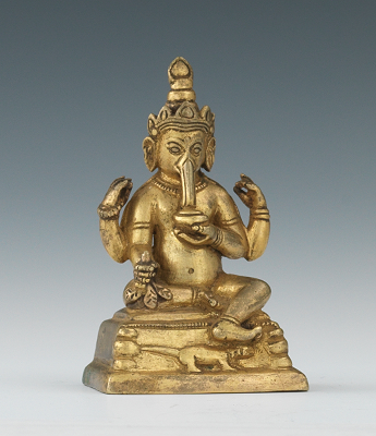 A Gilt Bronze Ganesh Figurine Apprx  13369c