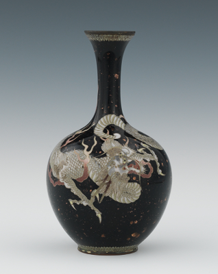 A Petite Cloisonne Dragon Vase 1336aa
