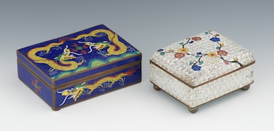 Two Chinese Cloisonne Boxes Including 1336bb