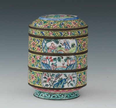 A Chinese Enameled Segmented Container 1336be