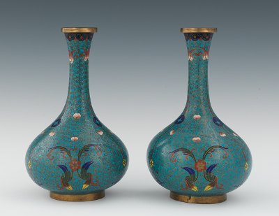 A Pair of Cloisonne Bottle Vases 1336b6