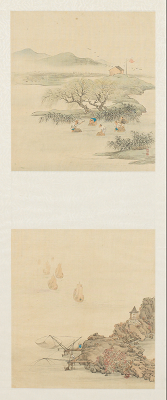 Two Chinese Watercolor Paintings 1336c9