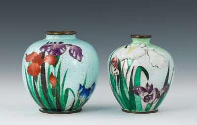 Two Small Ginbari Cloisonne Vases  1336c0