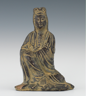 A Stoneware Guanyin Figurine Depicted 1336f6