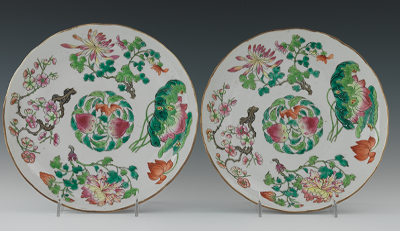A Pair of Chinese Porcelain Plates 1336fe