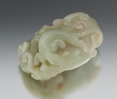 Carved and Pierced Celadon Jade