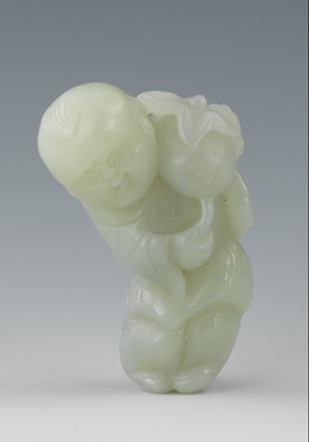 A Chinese Carved Jade of a Boy 13373e