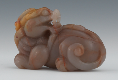 A Carved Hardstone Bixie Apprx. 3-1/4L