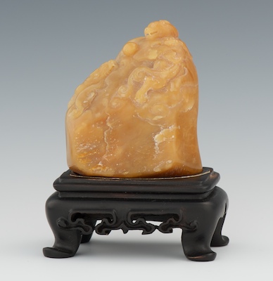 A Carved Hardstone of Two Lions