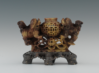 Hardstone Foo Dog Carving Deeply 13374f