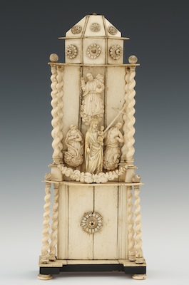 A Carved Bone Architectural Miniature