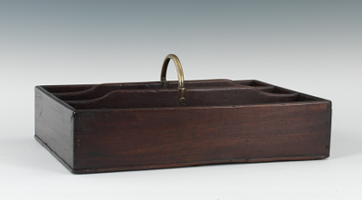 An Early Mahogany Cutlery Box The 13377b