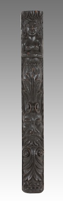 Carved Wood Fragment Carved oak with