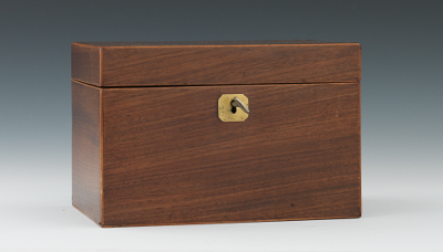 A British Mahogany Tea Box With 13377e