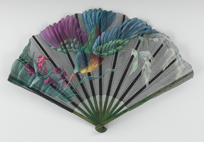 A Hand Painted Hand Fan Beautifully