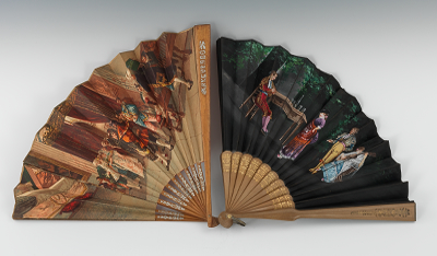 Two Spanish Pictorial Hand Fans