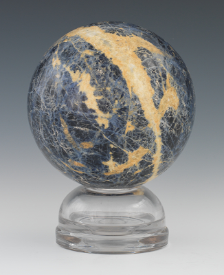 A Sodalite Sphere Blue with cream to