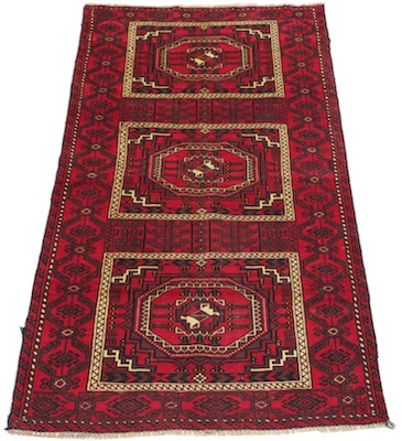An Estate Persian Old Balouch Rug 1337f4