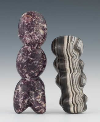 Two Carved Fetishes of Banded Agate 1337ee