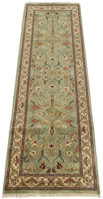 An Indian Sage Green Kashan Runner 1337fc