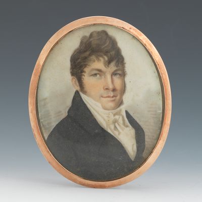 An Unsigned Miniature Portrait of a