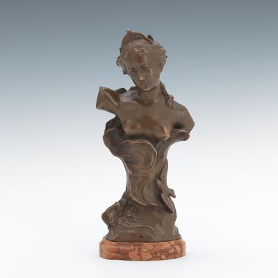 A Cast Bronze Statuette of Diana Cast