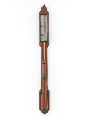 A Walnut Stick Barometer by E  13397b