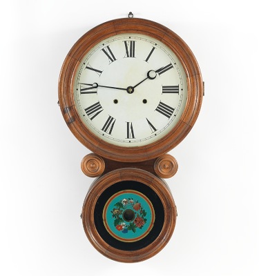 E Ingraham Ionic Wall Clock Painted 1339b8