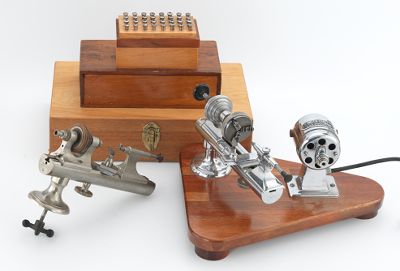 Two Watchmaker Lathes and 3 ColletSets 1339d2