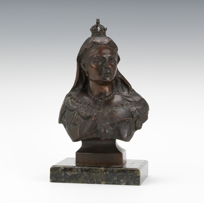 A Bronze Bust of Queen Victoria