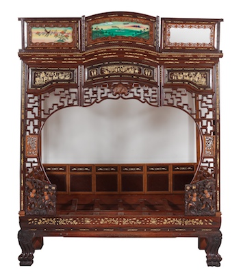 An Antique Chinese Canopy Wedding Bed